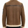 Aviator Bomber Shearling Leather Jacket For Mens