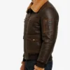 Aviator Shearling Leather Bomber Jacket Men