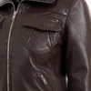 Bomber Brown Leather Jacket Womens