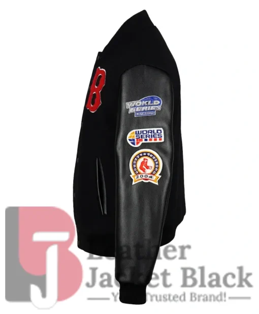 Boston Red Sox Black Out Vintage Black Varsity Jacket