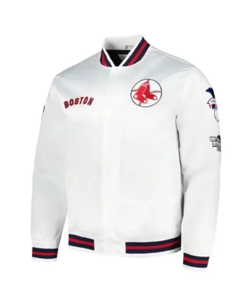 Boston Red Sox City Collection White Varsity Jacket