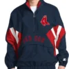 Boston Red Sox Cooperstown Chief Navy Half-Zipper Jacket