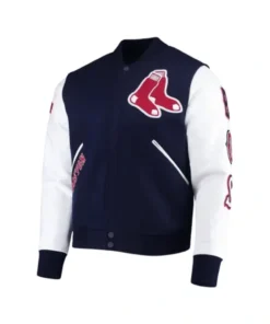 Boston Red Sox Navy Blue And White Letterman Jacket
