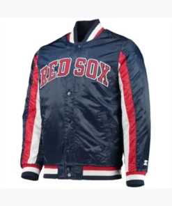 Boston Red Sox Navy Blue Letterman Varsity Jacket