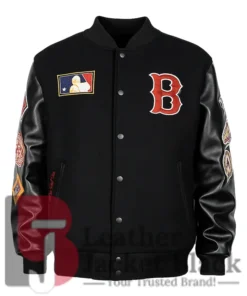 Boston Red Sox Out Vintage Black Logo Varsity Jacket