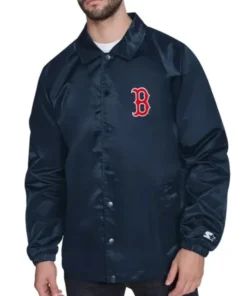 Boston Red Sox Retro Logo Coaches Navy Blue Jacket