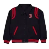Boston Red Sox Sport Night Teddy Black Varsity Jacket