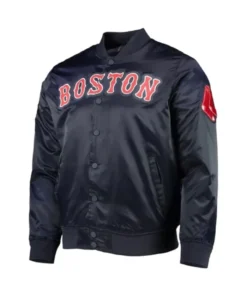 Boston Red Sox Wordmark Black Varsity Jacket