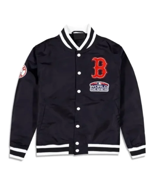 Boston Red Sox World Series Logo Select Black Varsity Jacket