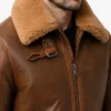 Brown B3 Shearling Leather Jacket Mens