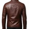 Brown Retro Aviator Brown Leather Jacket For Men