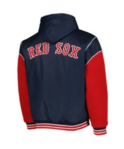 Buy Now Boston Red Sox Navy And Red Varsity Hooded Jacket For Men And Women