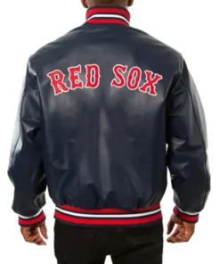 Buy Now Boston Red Sox Navy Blue Leather Varsity Jacket For Men And Women