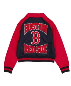 Buy Now Boston Red Sox Red and Navy Blue Throwback Varsity Jacket For Men And Women