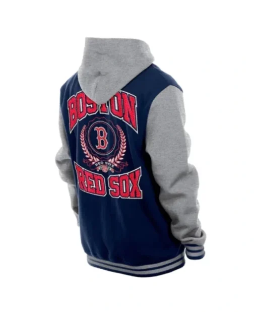 Buy Now Boston Red Sox Throwback Prep Navy Blue Hooded Jacket For Men And Women