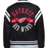 Buy Now Detroit Red Wings Printed Logo Black Varsity Jacket For Men And Women