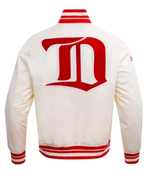 Buy Now Detroit Red Wings Retro Classic Rib OFF-White Varsity Jacket For Unisex
