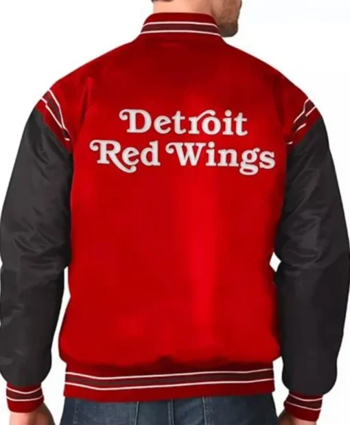 Buy Now Detroit Red Wings Starter Red And Black Varsity Jacket For Men And Women