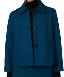 Buy Now Ella Maisy Purvis TV-Series Patience Season 01 Patience Evans Blue Cropped Jacket For Unisex
