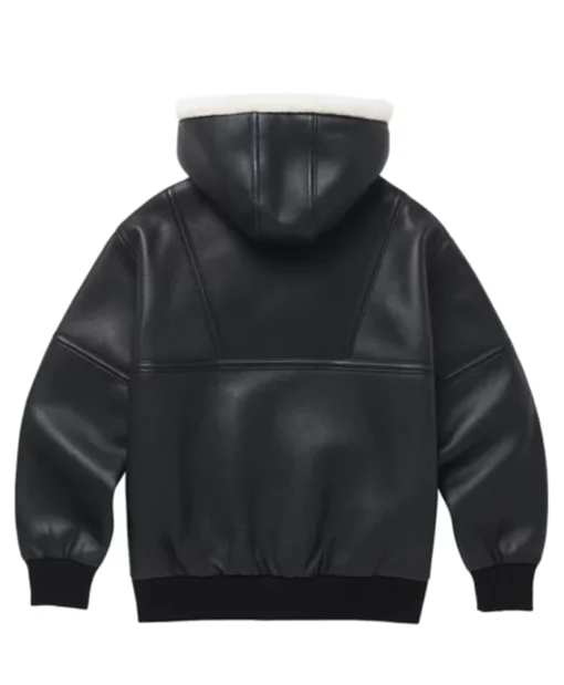 Buy Now Franco Black Pullover Leather Hoodie For Men And Women