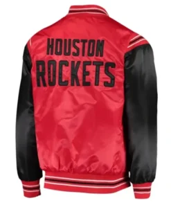 Buy Now Houston Rockets The Enforcer Red And Black Varsity Jacket For Men And Women
