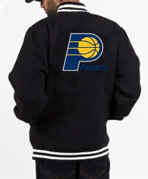 Buy Now Indiana Pacers Black Bomber Jacket For Men And Women