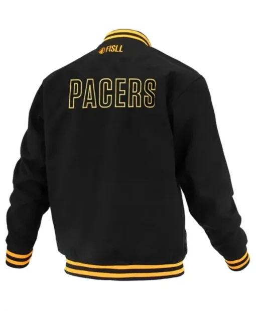 Buy Now Indiana Pacers Logoman Shadow Black Varsity Jacket For Men And Women