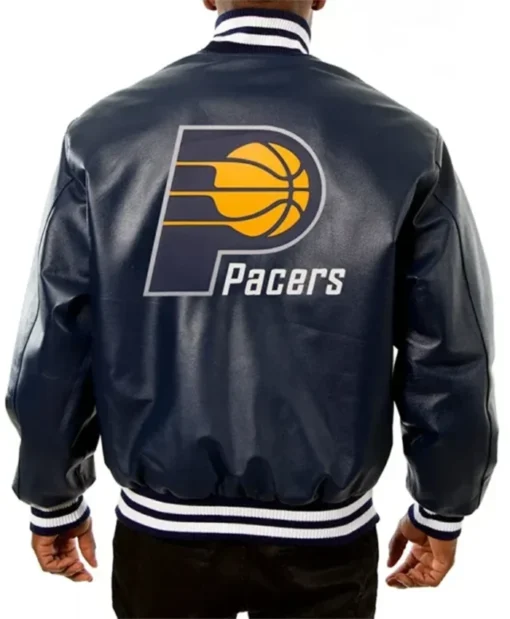 Buy Now Indiana Pacers Navy Blue Leather Varsity Jacket For Men And Women