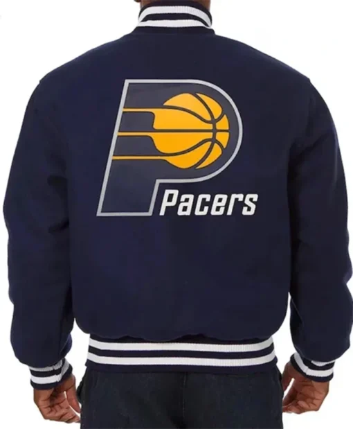 Buy Now Indiana Pacers Navy Blue Letterman Varsity Jacket For Men And Women
