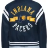 Buy Now Indiana Pacers Printed Logo Navy Blue Varsity Jacket For Unisex