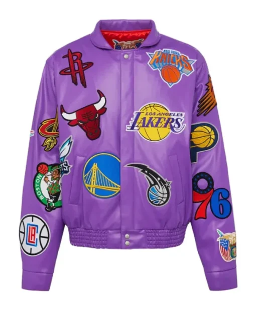 Buy Now Jeff Hamilton NBA Teams Collage Leather Jacket For Men And Women