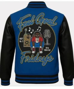 Buy Now Ltx Grillz Gold Big Wayne Da Promoter Blue And Black Varsity Jacket For Unisex