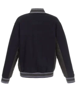 Buy Now Montreal Canadiens Accent Navy Blue And Charcoal Varsity Jacket For Men And Women