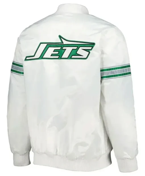 Buy Now NY Jets The Power Forward White Varsity Jacket For Men And Women