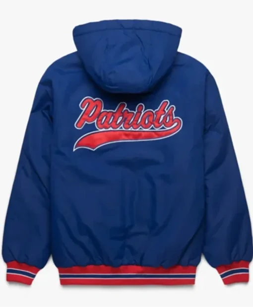Buy Now New England Patriots Blue Hooded Varsity Jacket For Men And Women