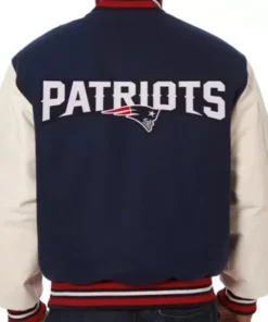 Buy Now New England Patriots Navy Blue And White Varsity Jacket For Men And Women