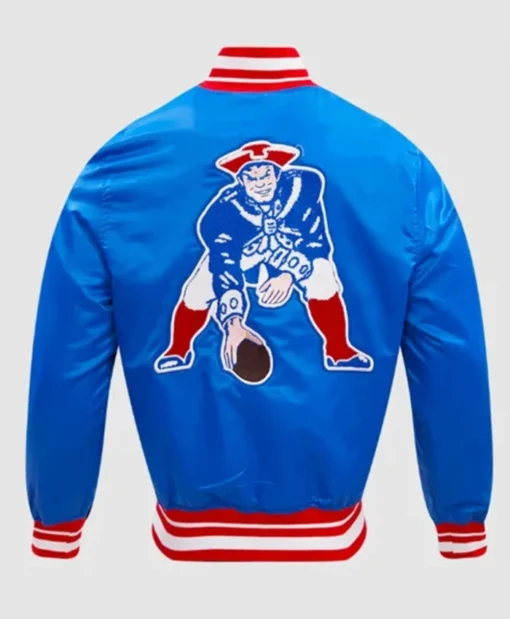 Buy Now New England Patriots Retro Classic Rib Royal Blue Varsity Jacket For Unisex