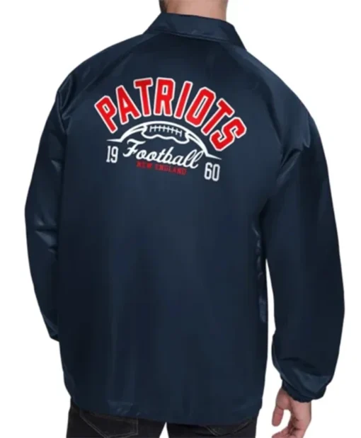 Buy Now New England Patriots Retro Logo Coaches Navy Blue Jacket For Unisex