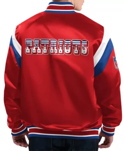 Buy Now New England Patriots Shutout Throwback Red Varsity Jacket For Unisex