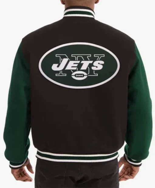 Buy Now New York Jets Green And Black Varsity Jacket For Men And Women
