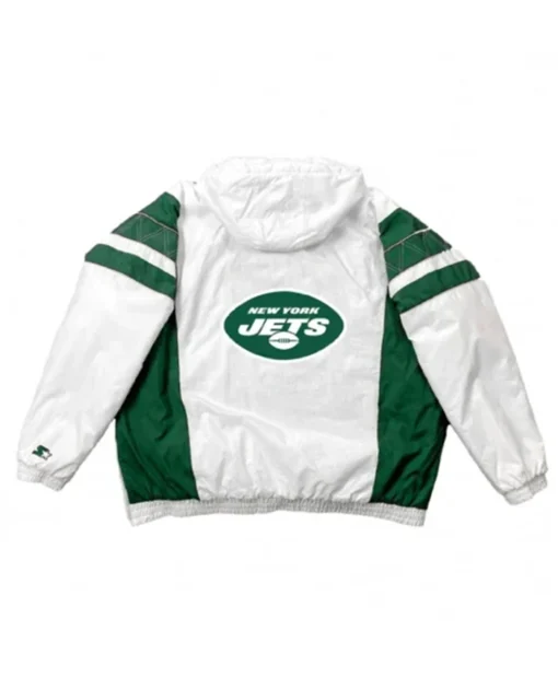 Buy Now New York Jets Home Team White Half-Zip Jacket For Men And Women