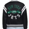 Buy Now New Yorks Jets Printed Logo Black Varsity Jacket For Men And Women