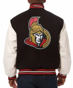 Buy Now Ottawa Senators NHL Black And White Varsity Jacket For Men And Women