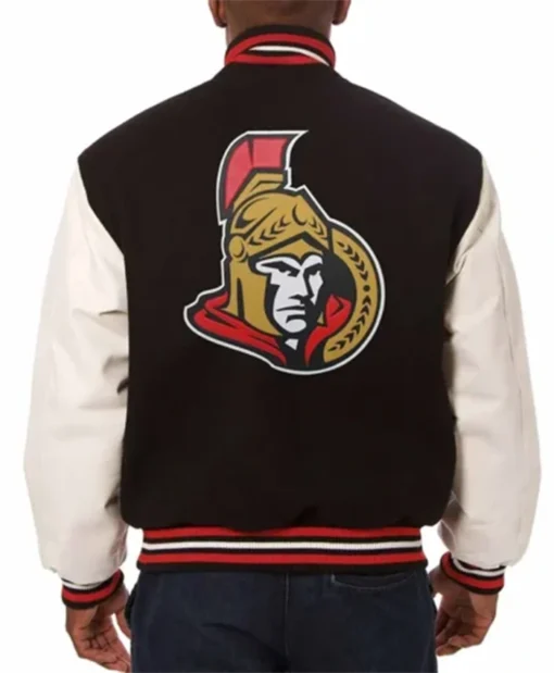 Buy Now Ottawa Senators NHL Black And White Varsity Jacket For Men And Women