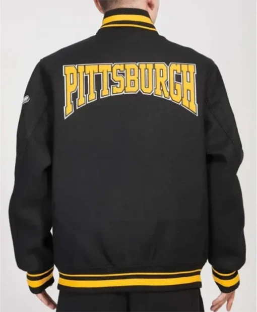 Buy Now Pittsburgh Pirates Crest Emblem Black Varsity Jacket For Men And Women