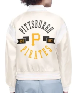 Buy Now Pittsburgh Pirates Printed Logo Black Cream Jacket For Men And Women