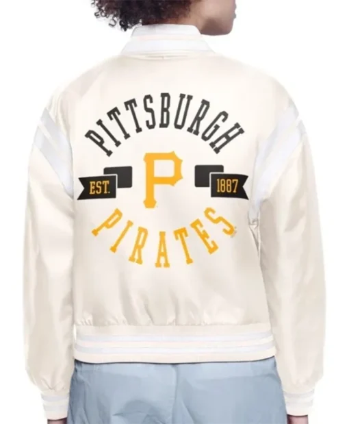 Buy Now Pittsburgh Pirates Printed Logo Black Cream Jacket For Men And Women