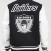 Buy Now Pro Las Vegas Raiders Black And White Varsity Jacket For Men And Women