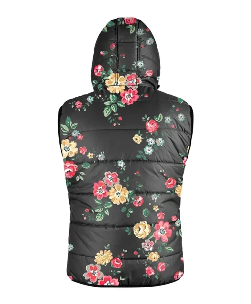 Buy Now Stegaro Black Floral Puffer Vest For Men And Women