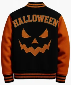 Buy Now Stegaro Halloween Black And Orange Varsity Jacket For Men And Women
